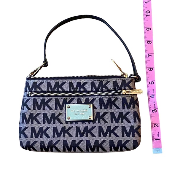 Authentic Michael Kors tote and clutch wallet mini purse black and tan - Picture 9 of 17